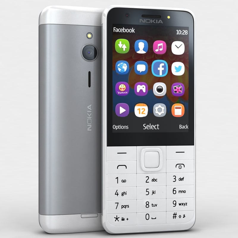 Nokia 230 dual sim silver white