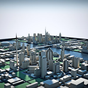3d river city model