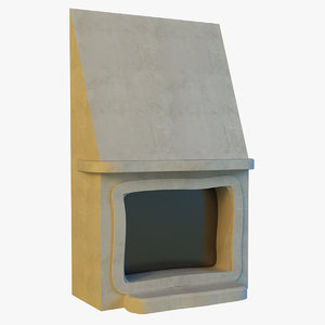 free fireplace 3d model