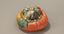 3d model orange turban squash pumpkin