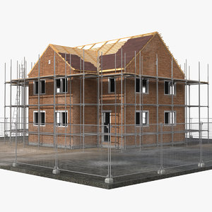 private house construction 3d max