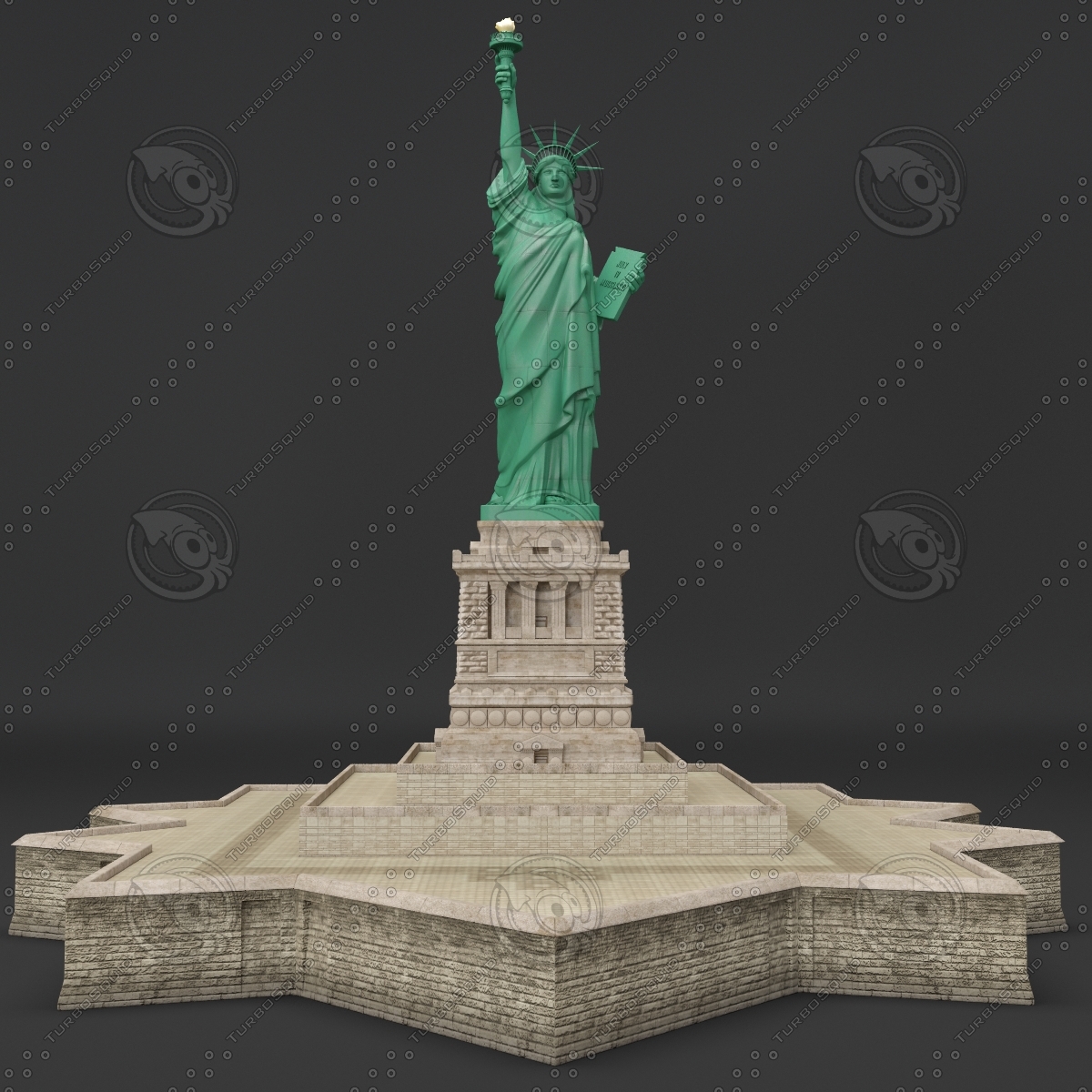 3d model liberty statue