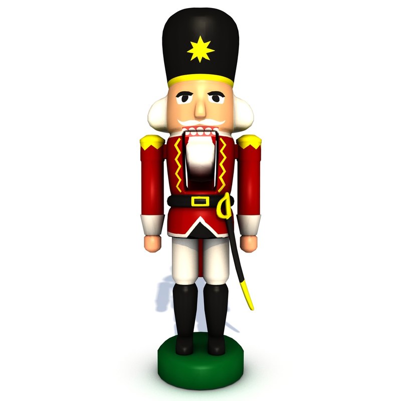 3d model nutcracker red