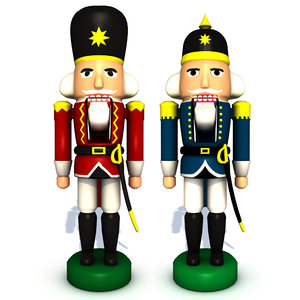 3ds max set nutcrackers red blue