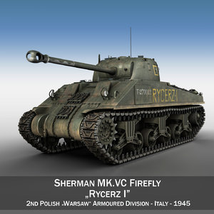 3d model of m4 sherman firefly vc