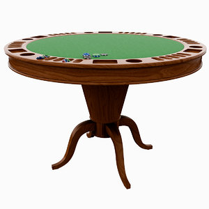 poker table 3d model