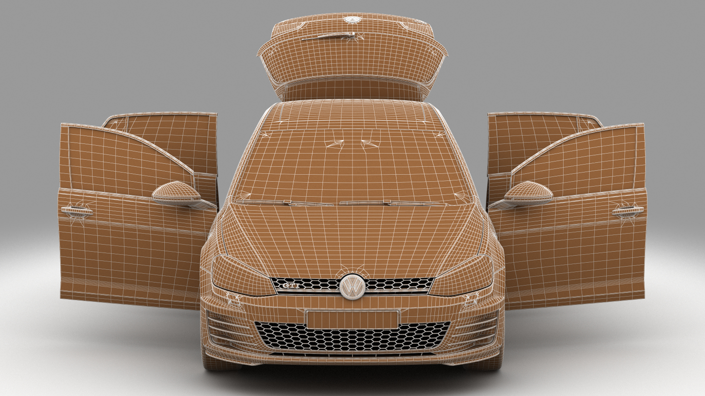 3d model car doors gti