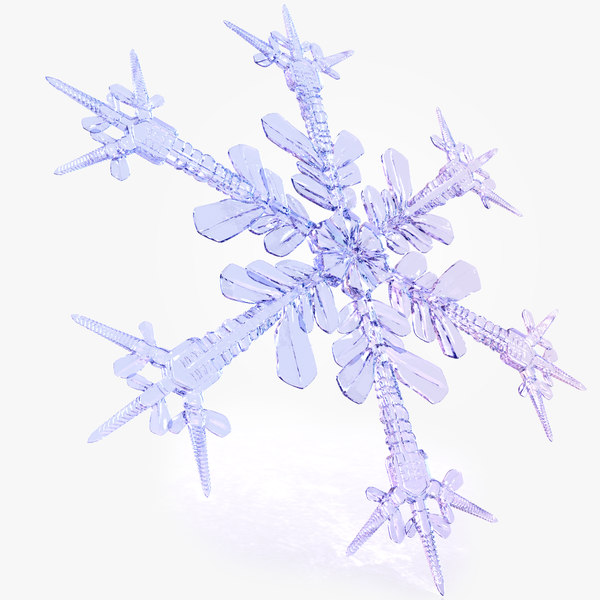 snow flake d 3d model
