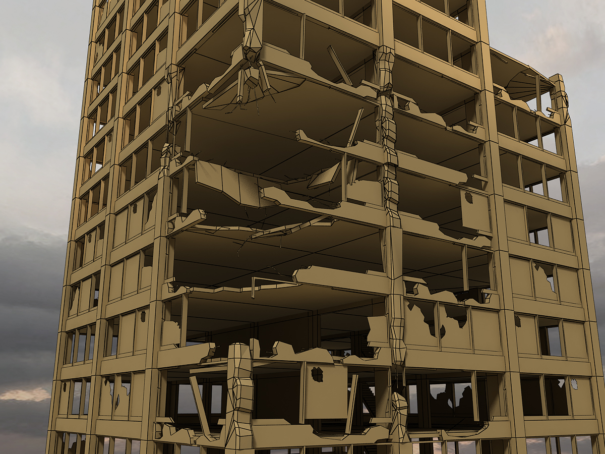 Modelo 3d Edificio Destruido 01 Turbosquid 983728 5609