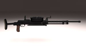 3d model degtyaryov dt machine gun