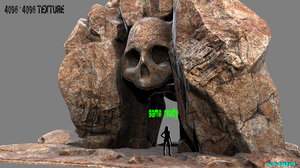 skull cave 3d model