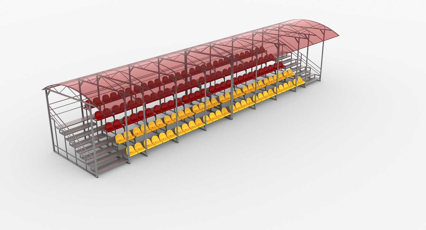 3d model bleachers 1