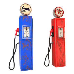 3d vintage gas pumps model
