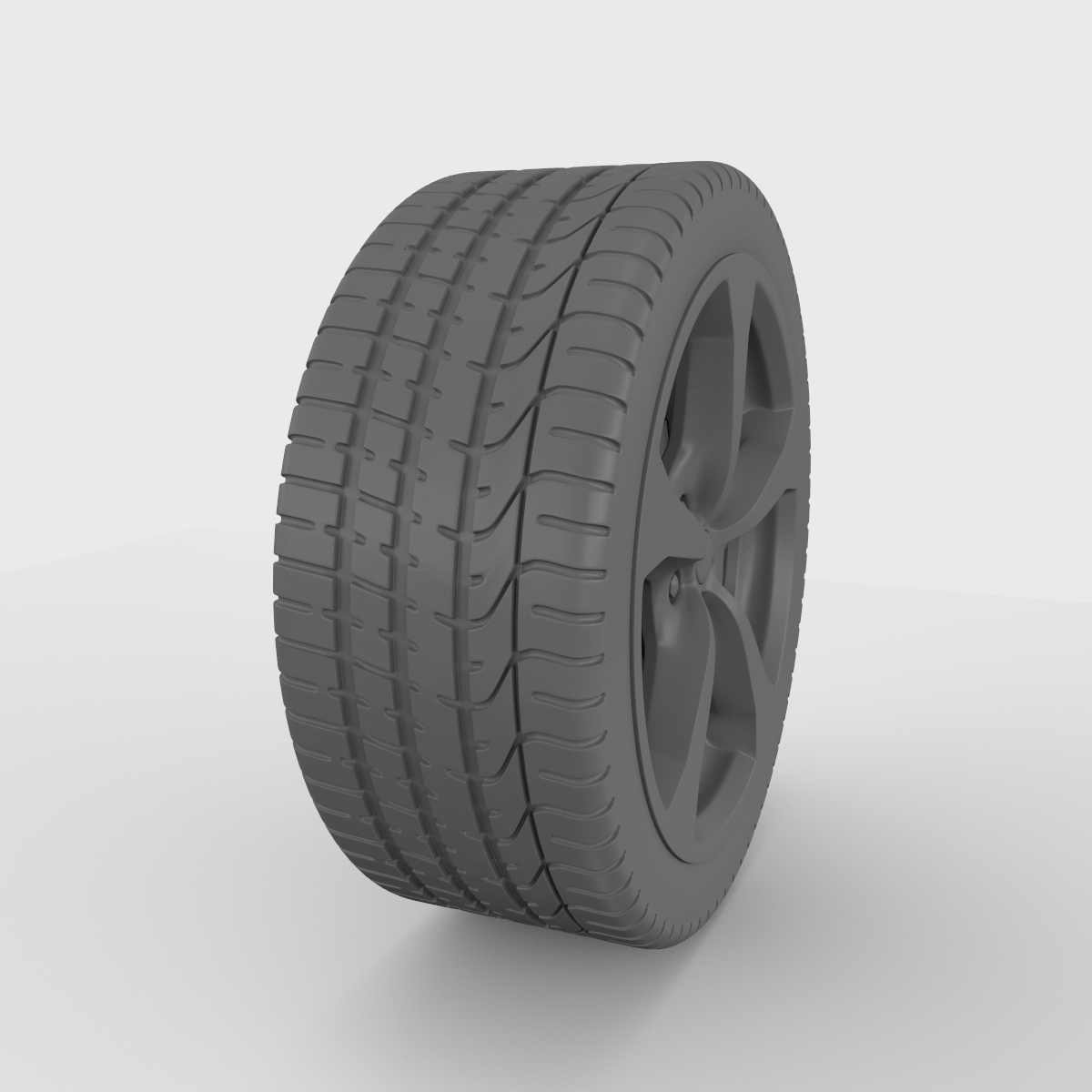 车轮与刹车3d模型