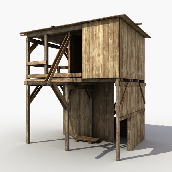 shed wooden wood 3d model