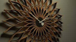 3d vitra sunflower clock model