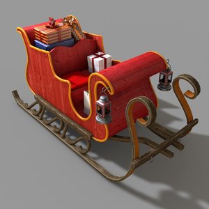 3ds santa sleigh
