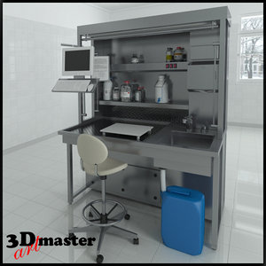 3d model table laboratory equipment