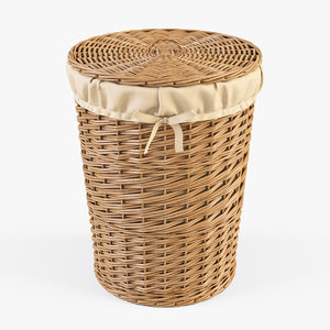 3d max wicker laundry basket color