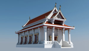 thai temple 3d model
