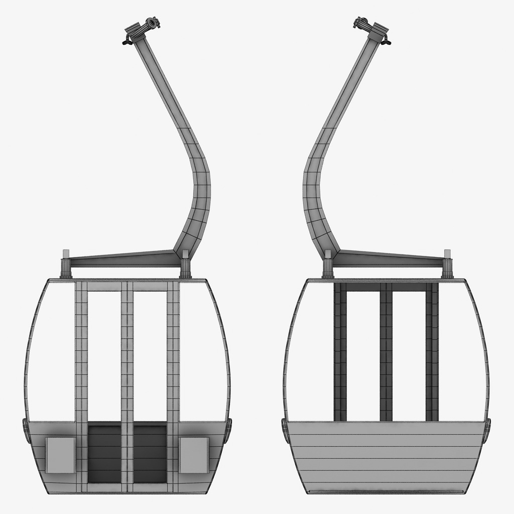 ski slope gondola mountain 3ds