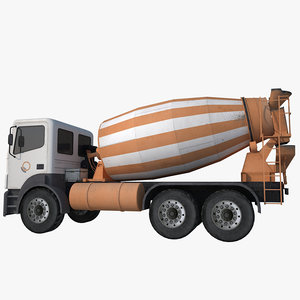 cement mixer truck 3d model