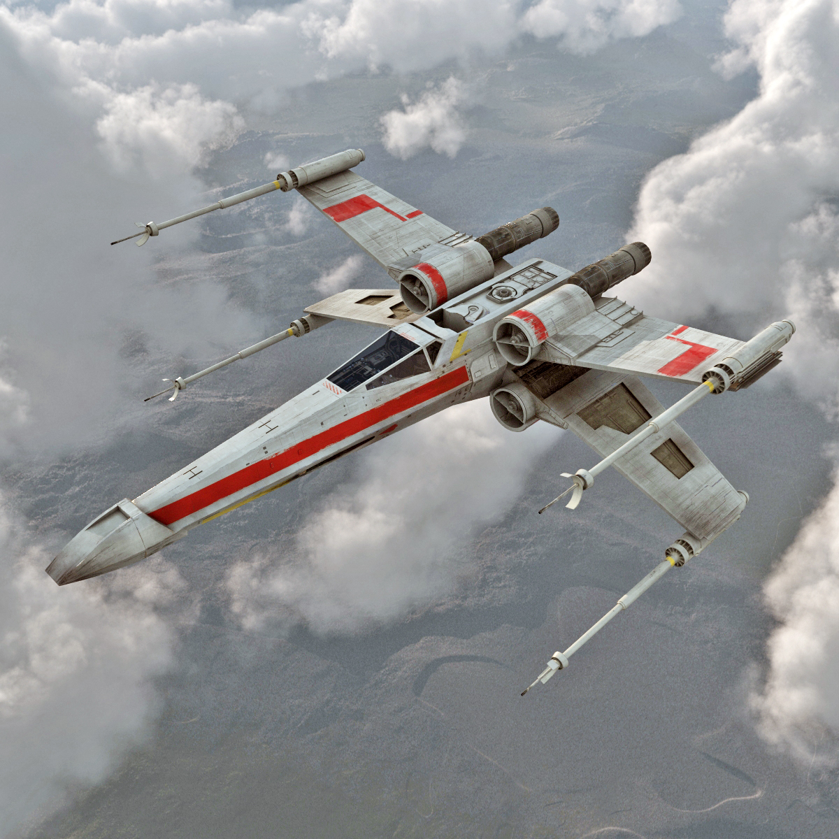 star wars x-wing starfighter 3d max