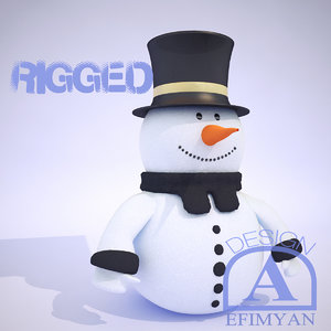 3d snowman snow man model