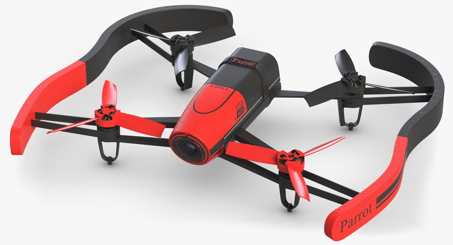 3d model parrot bebop quads