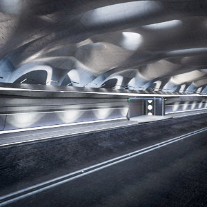futuristic tunnel 3d model