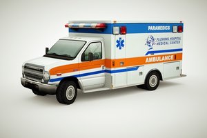 generic ambulance v6 3d max