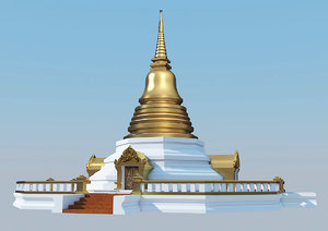 thai pagoda 3d max