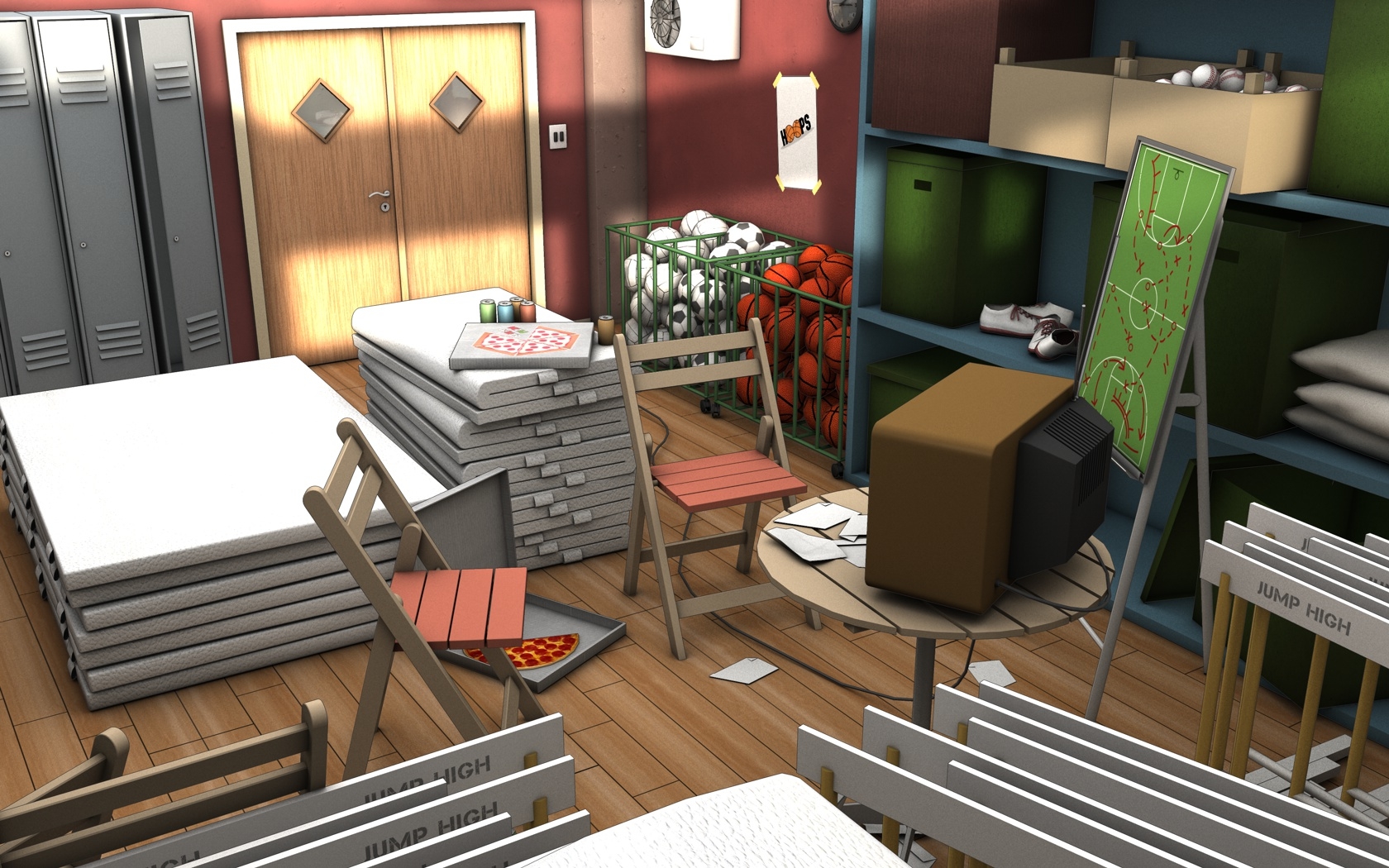 c4d physical gym storage room