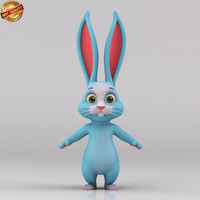 rabbit spotted fur 3d obj