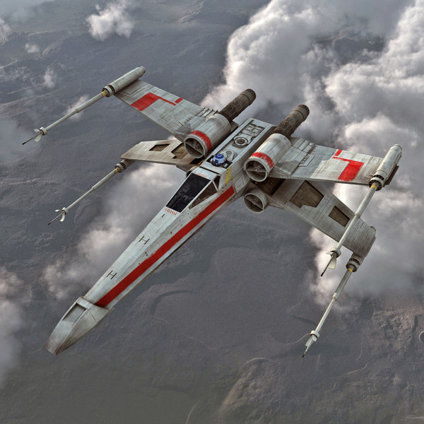 modelo 3d Star Wars X-Wing Starfighter y R2D2 Red - TurboSquid 985763
