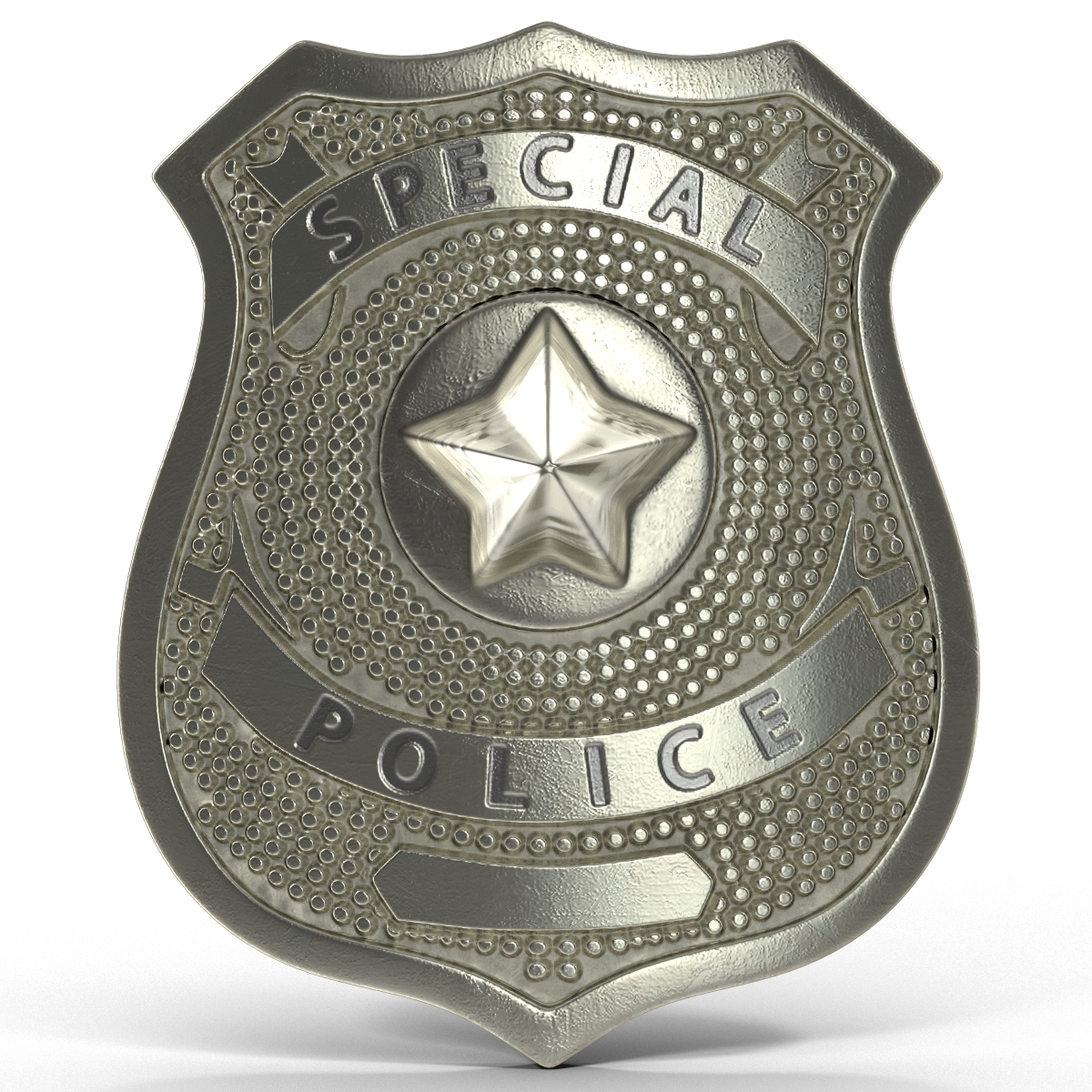 3d model special police hat badge