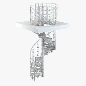 3d classical style spiral staircase