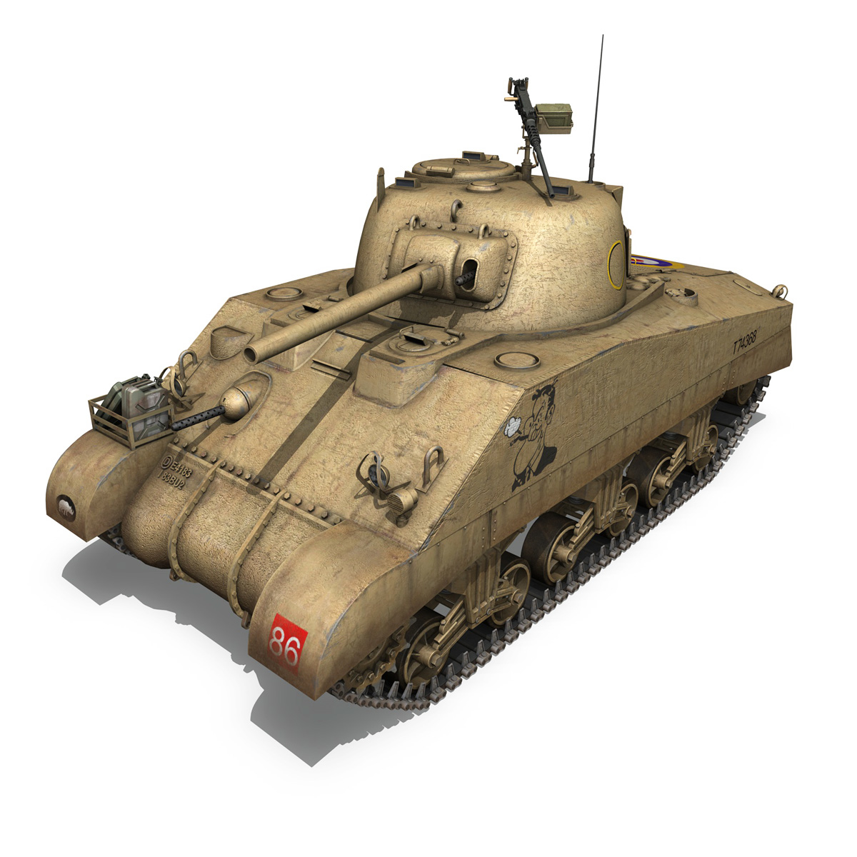 m4谢尔曼mk iii - 早期生产3d模型