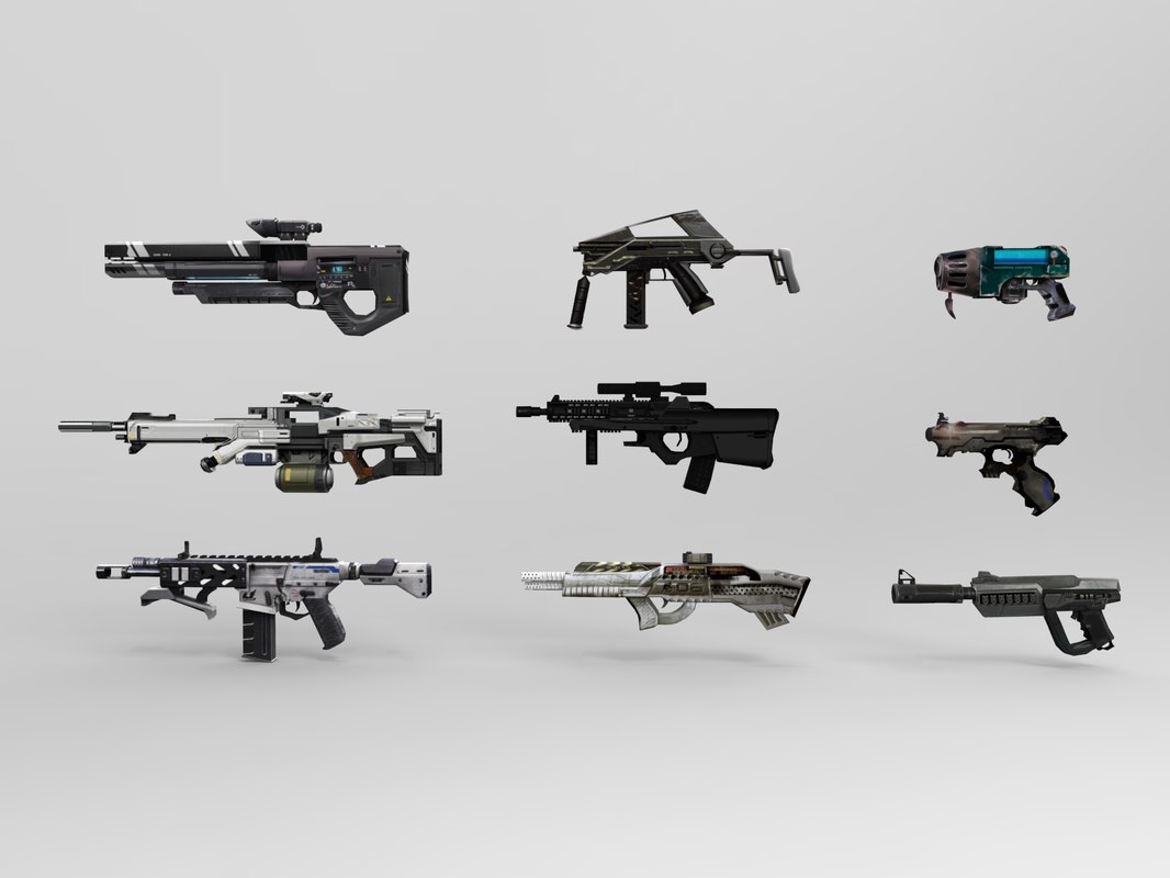 Futuristic Weapons Mod 3d futuristic weapons model
