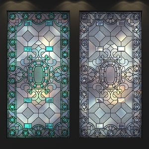 stained-glass frosted glass 3d model