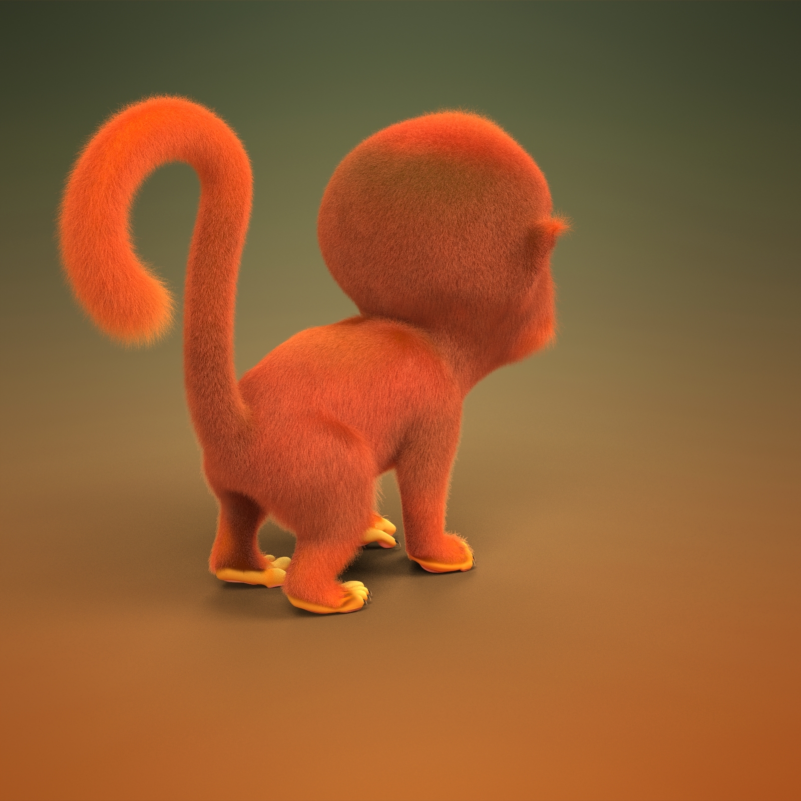 猴子与毛皮索具(1)3d模型