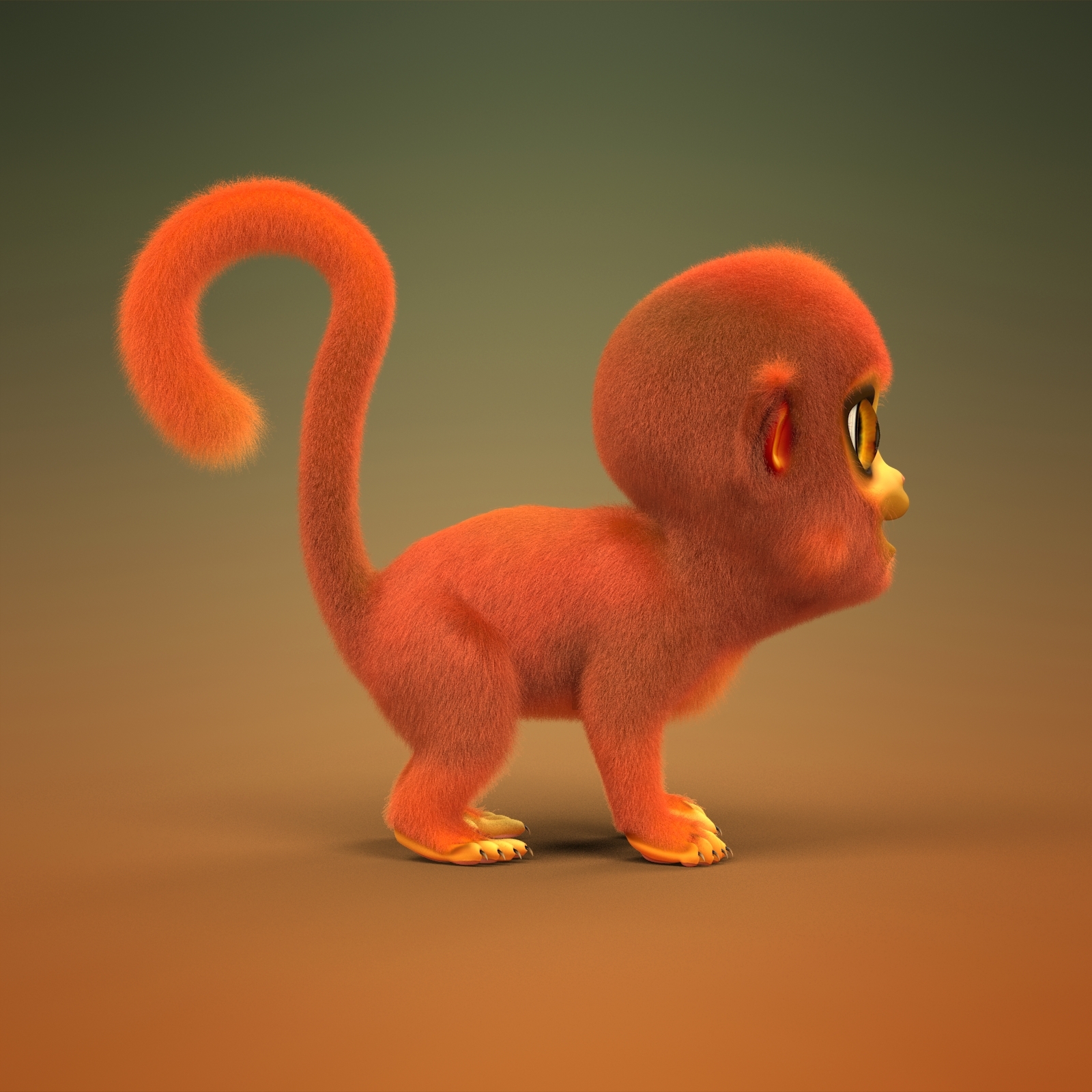 猴子与毛皮索具(1)3d模型