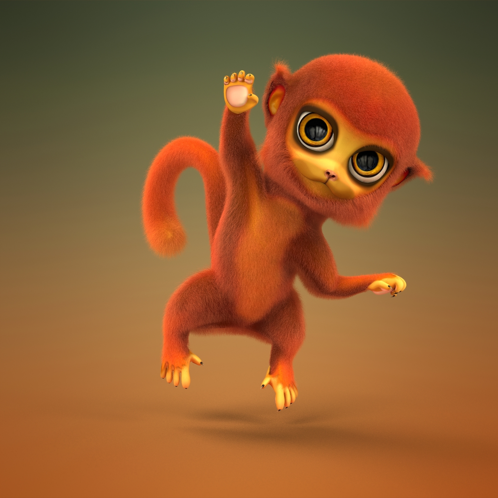 猴子与毛皮索具(1)3d模型