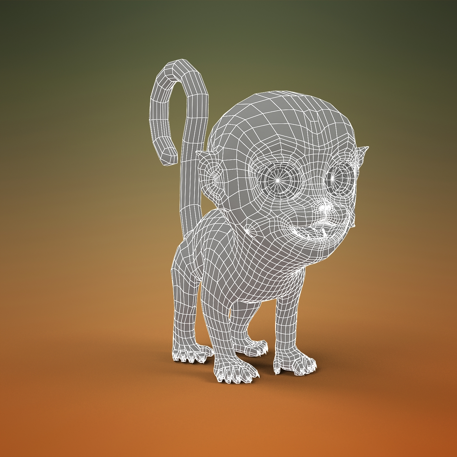 猴子与毛皮索具(1)3d模型