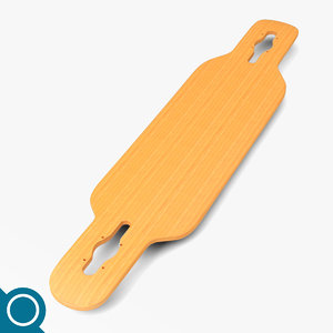 bamboo longboard 3d model