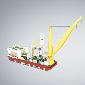 3d pipelay crane vessel sk model