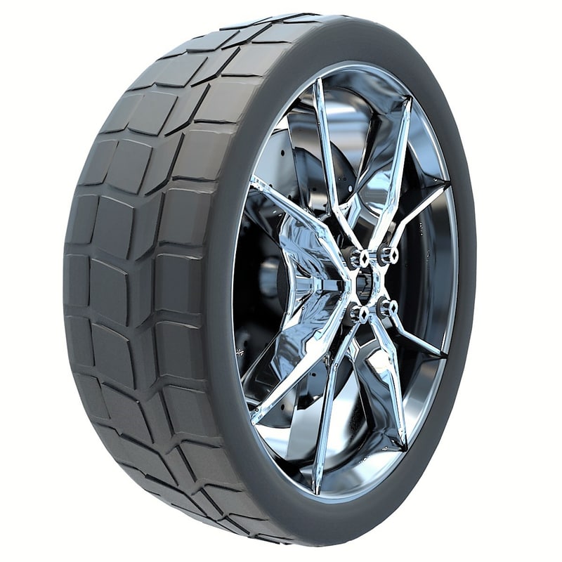 3d model sports car tire