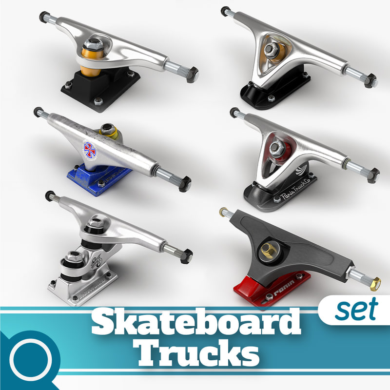 skateboard trucks longboard c4d