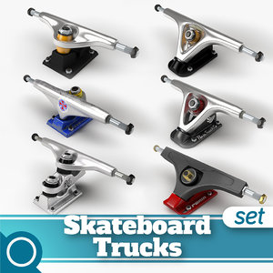 skateboard trucks longboard c4d