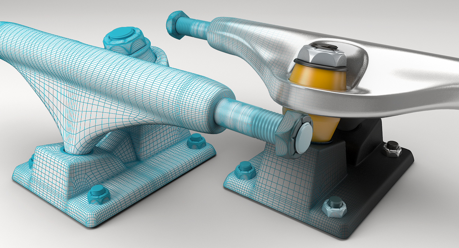 skateboard truck 3d max